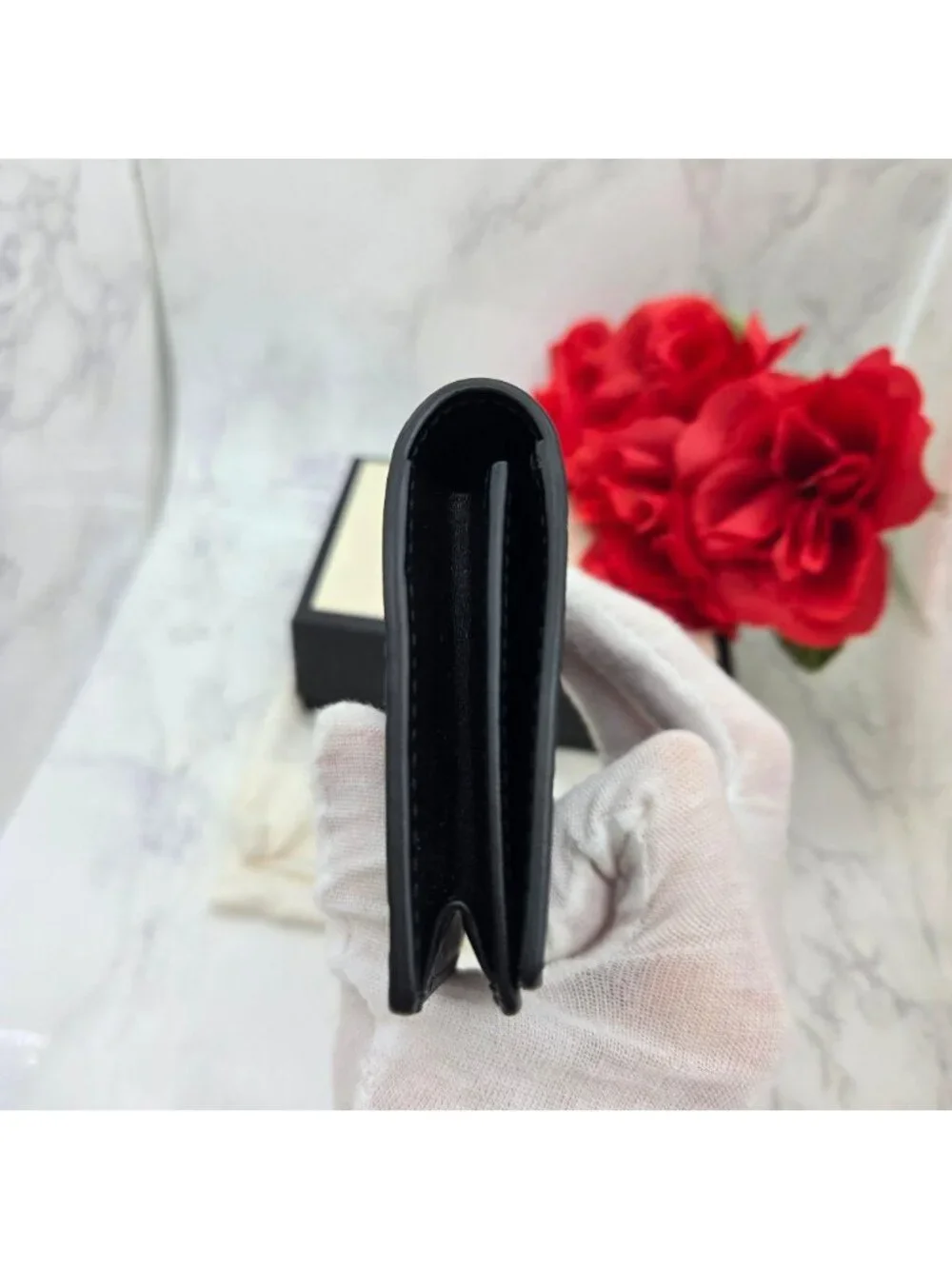 ★SOLD★ Gucci Business Card Holder Case GG Leather - Picture 10 of 14